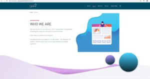 Web screen of Marketing website About page