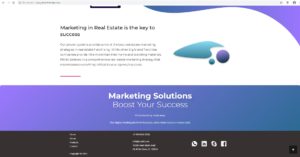 Web screen of Marketing website footer