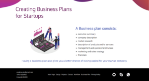 business plan's web page